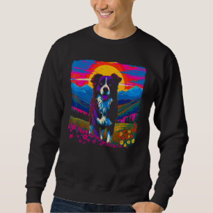 Border Collie Dog Sunset Sweatshirt