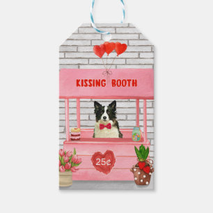 Border Collie Dog Valentine's Day Kissing Booth  Gift Tags