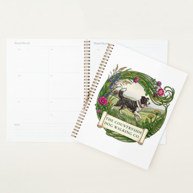 Border Collie Dog Walker Custom Planner Diary (Display)