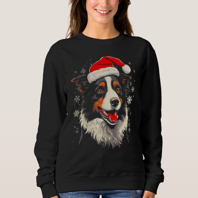 Border Collie Dog Xmas Sweatshirt (Front)