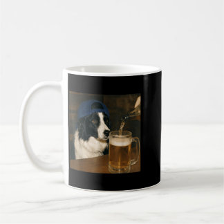 Border Collie Drinking Beer Funny Dog Meme Coffee Mug