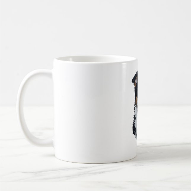 Border Collie face Coffee Mug (Left)