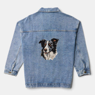 Border Collie Famous Design design - Smartest Denim Jacket