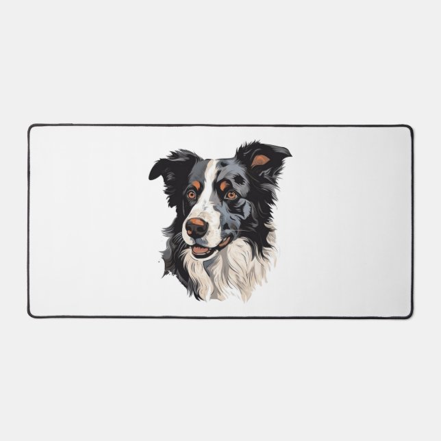Border Collie Famous Design design - Smartest Desk Mat (Front)