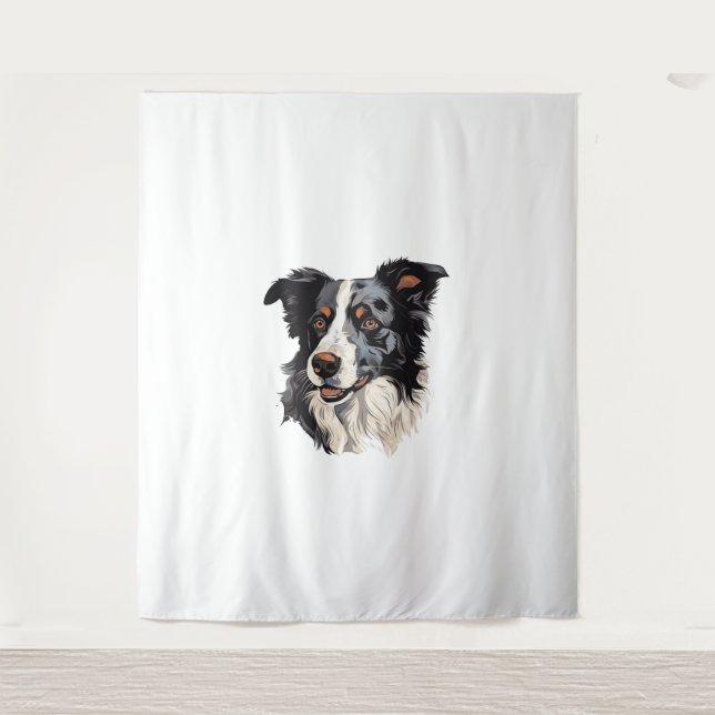 Border Collie Famous Design design - Smartest Tapestry (Front)