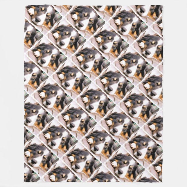 BORDER COLLIE FLEECE BLANKET (Front)