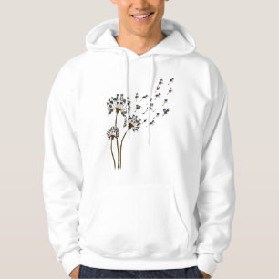 Border Collie Flower Fly Dandelion Border Collie F Hoodie