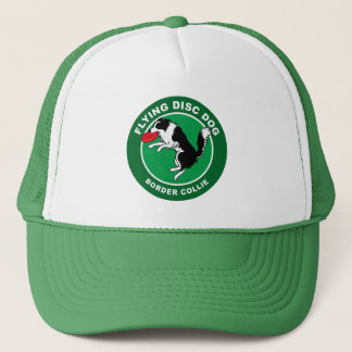 Border Collie Flying Disc Dog Trucker Hat