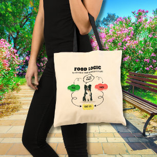 Border Collie Food Logic Personalised Tote Bag
