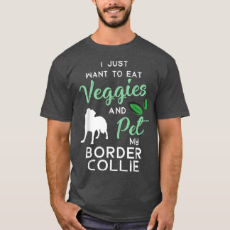 Border Collie Funny Vegan Dog Lover Owner Xmas Bir T-Shirt