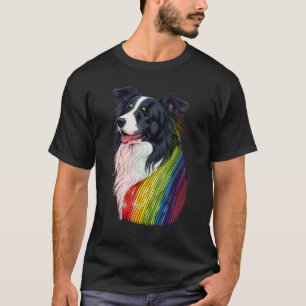 Border Collie Gay Pride Dog LGBT on Border Collie T-Shirt