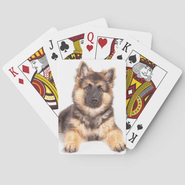 Border Collie German Shepherd Mix Playing Cards (Back)