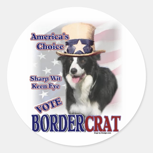 Border Collie Gifts Classic Round Sticker (Front)