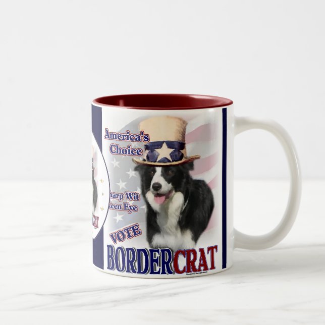 Border Collie Gifts Two-Tone Coffee Mug (Right)