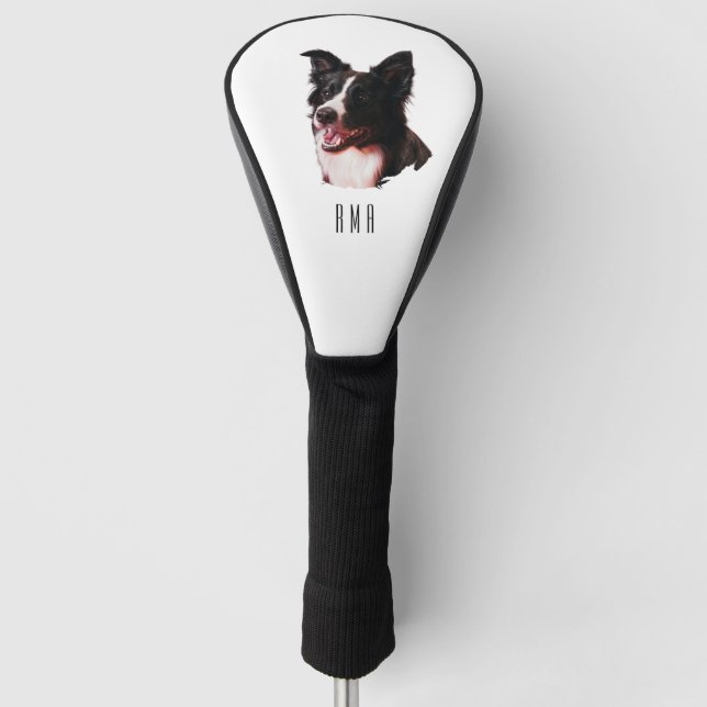 Border Collie Golf Head Cover (Front)