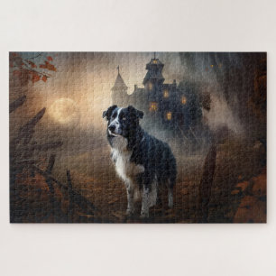 Border Collie Halloween Scary  Jigsaw Puzzle