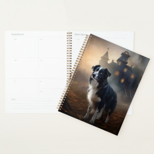 Border Collie Halloween Scary  Planner