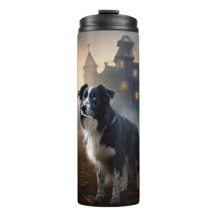 Border Collie Halloween Scary  Thermal Tumbler