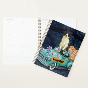 Border Collie Halloween Truck Scary Night Planner