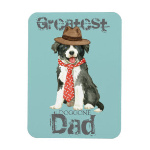 Border Collie Heart Dad Magnet