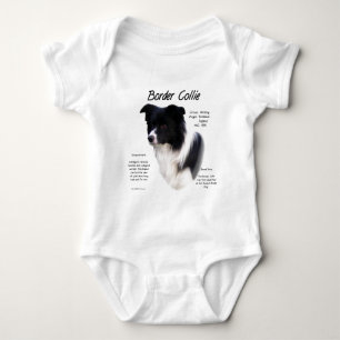Border Collie History Design Baby Bodysuit