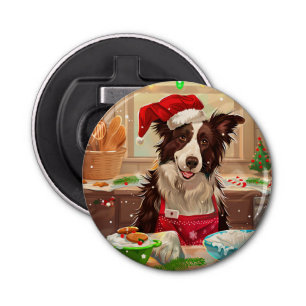 Border Collie Holiday Baking: Festive Christmas Bottle Opener