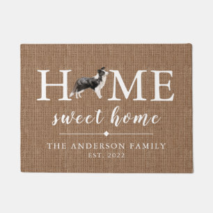 Border Collie Home Sweet Home Personalised Doormat