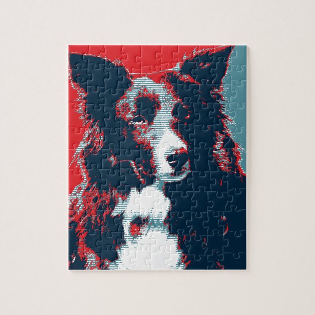 Border Collie Hope Parody Poster Jigsaw Puzzle (Vertical)