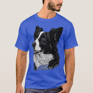 Border Collie illustration vector style 1 T-Shirt