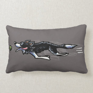 Border Collie in Action Lumbar Cushion