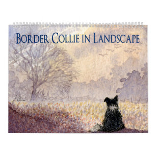 Border Collie in Landscape Calendar