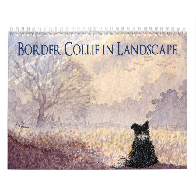 Border Collie in Landscape Calendar (Cover)