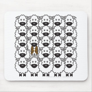 Border Collie in the Sheep Mouse Pad