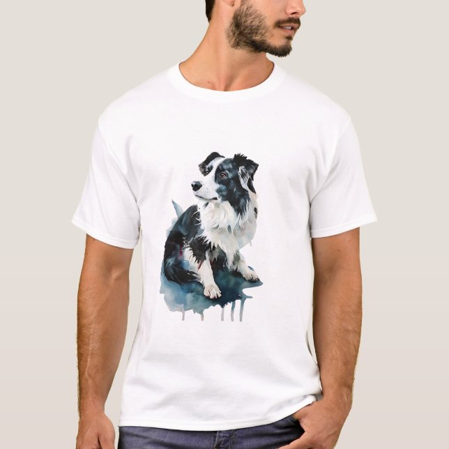  Border Collie - Intelligent, Energetic,  T-Shirt (Front)