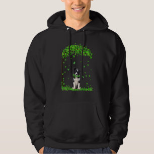 Border Collie Irish Green Shamrock C St Patricks Hoodie