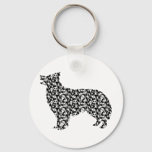 Border Collie Key Ring