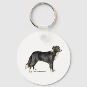 Border Collie Key Ring