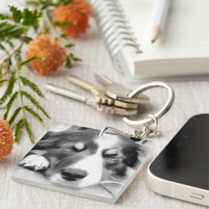 BORDER COLLIE KEY RING