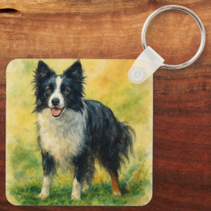 Border Collie Key Ring