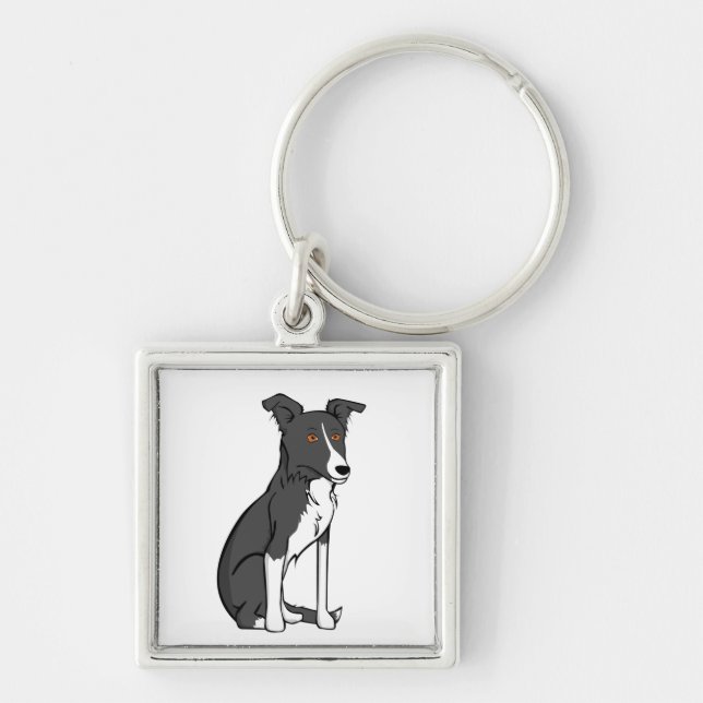 Border Collie keychain (Front)