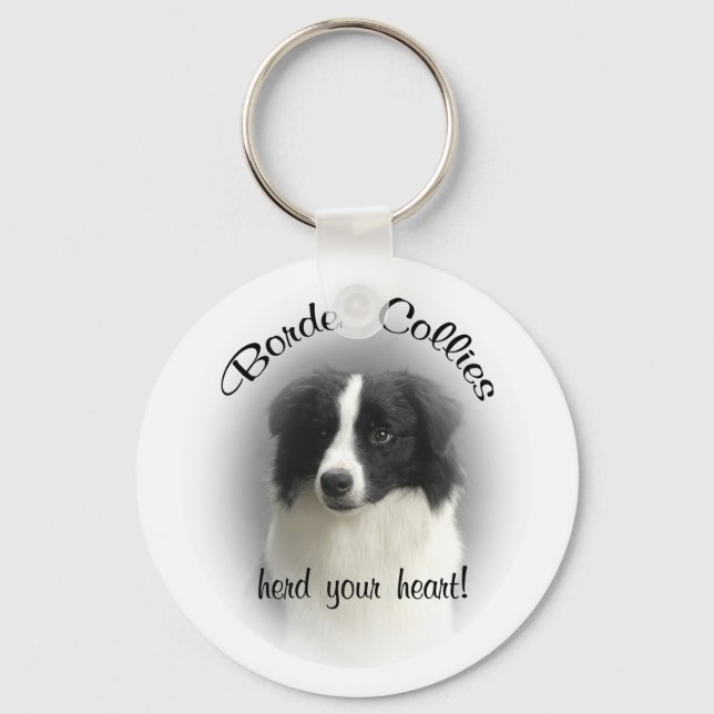 Border Collie Keychain (Front)