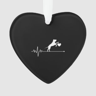 Border Collie Lover Mom Gifts Heartbeat Mother's D Ornament