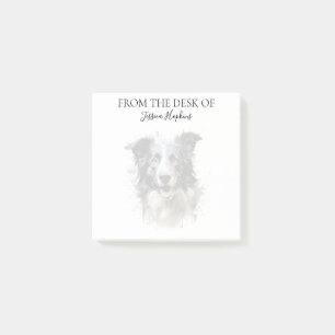 Border Collie Lover Monogrammed Dog Post-it Notes