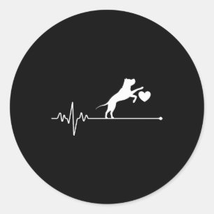 Border Collie Lover Mum Gifts Heartbeat Mother's D Classic Round Sticker