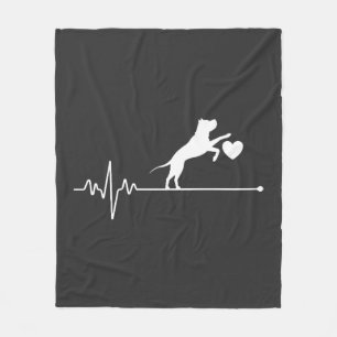 Border Collie Lover Mum Gifts Heartbeat Mother's D Fleece Blanket