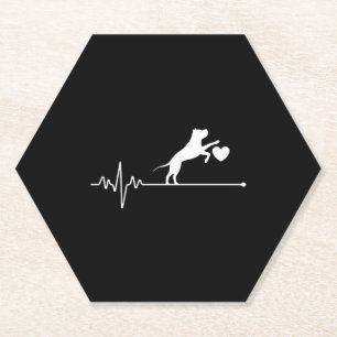 Border Collie Lover Mum Gifts Heartbeat Mother's D Paper Coaster