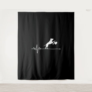 Border Collie Lover Mum Gifts Heartbeat Mother's D Tapestry