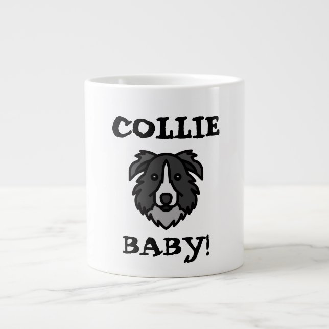 Border Collie Lover Pride Cute Dog Design Large Coffee Mug (Front)