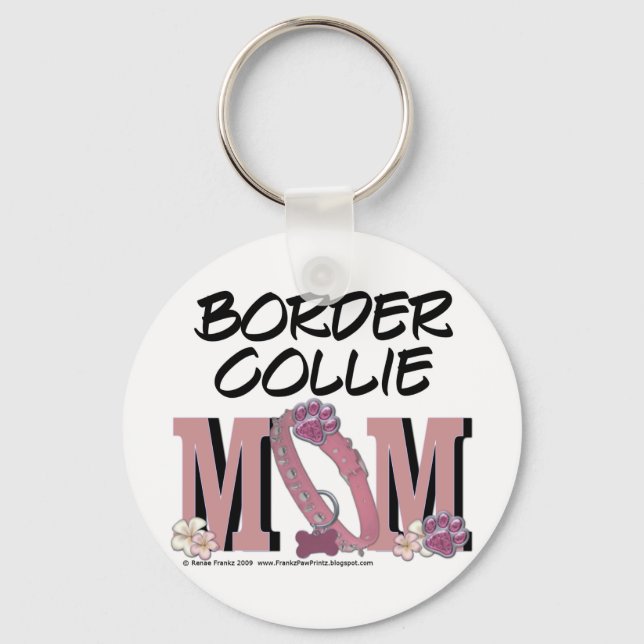 Border Collie MOM Key Ring (Front)