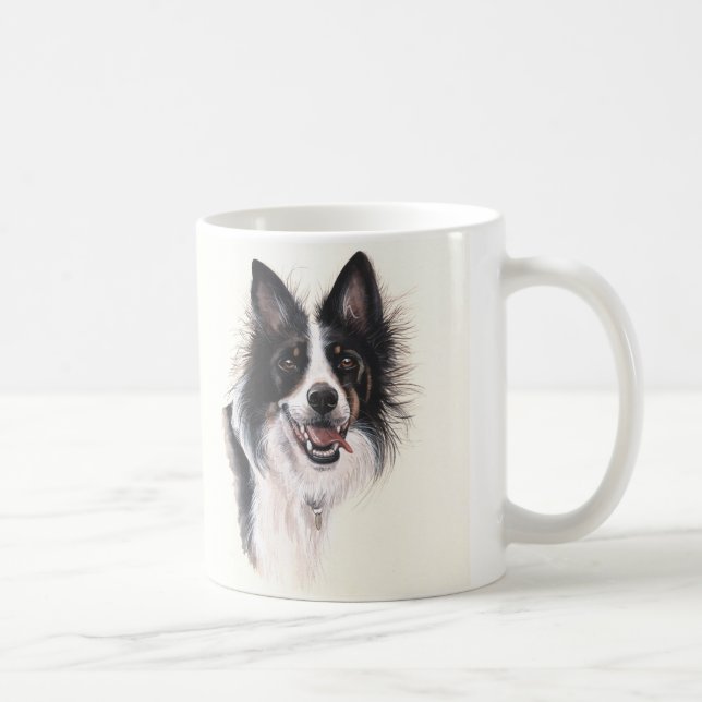 Border Collie mug with "Man's Best Friend" text (Right)